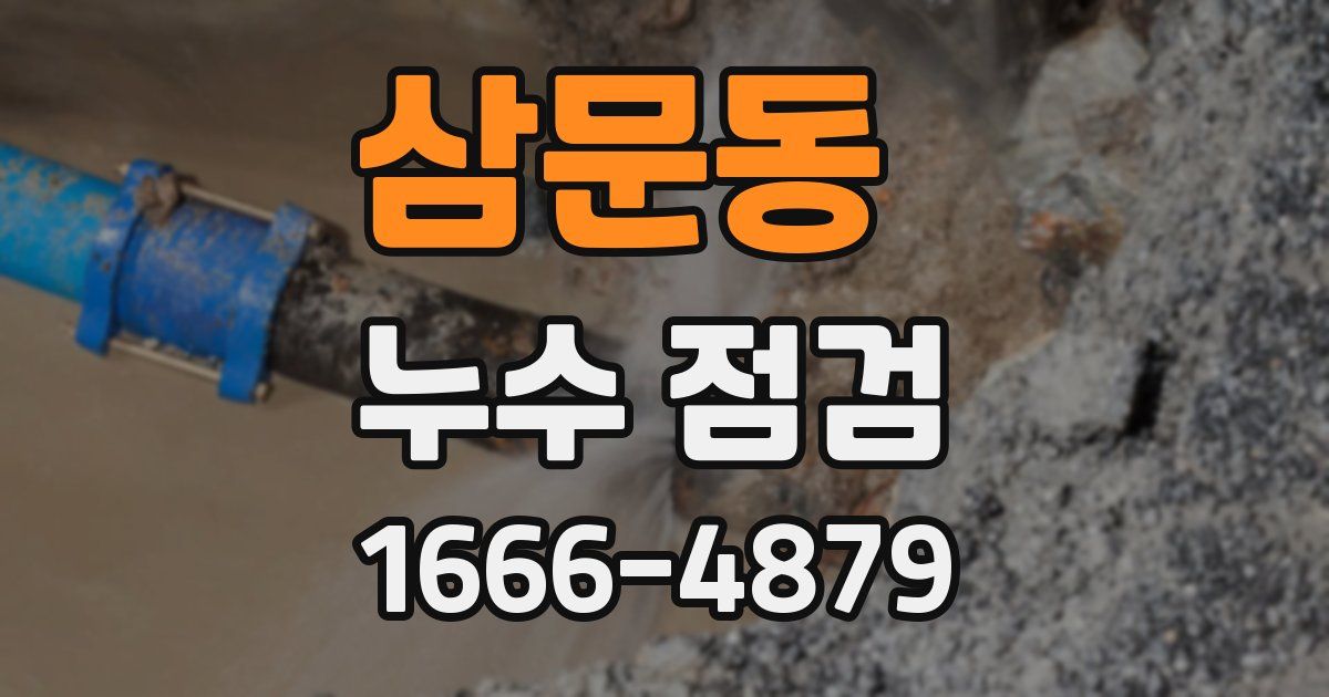 삼문동 누수 점검