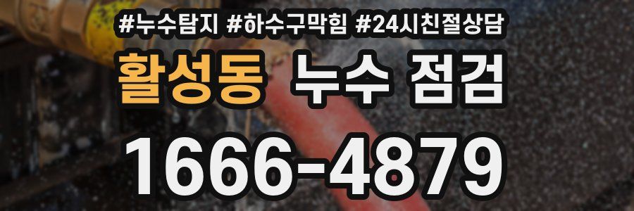 활성동 누수 점검