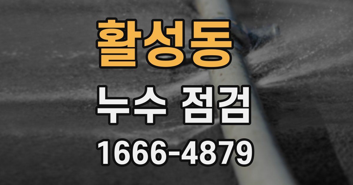활성동 누수 점검