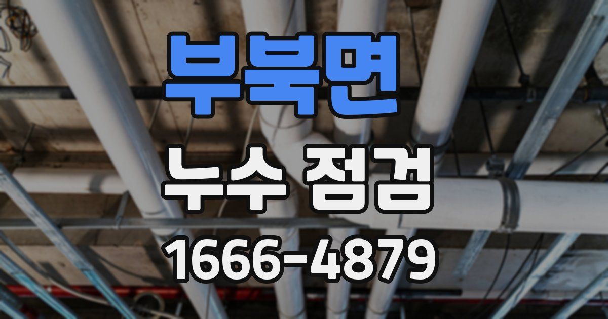 부북면 누수 점검