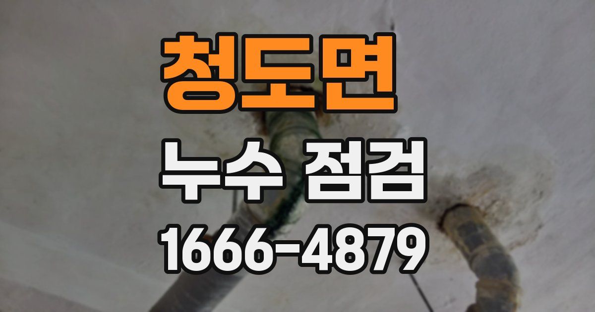 청도면 누수 점검