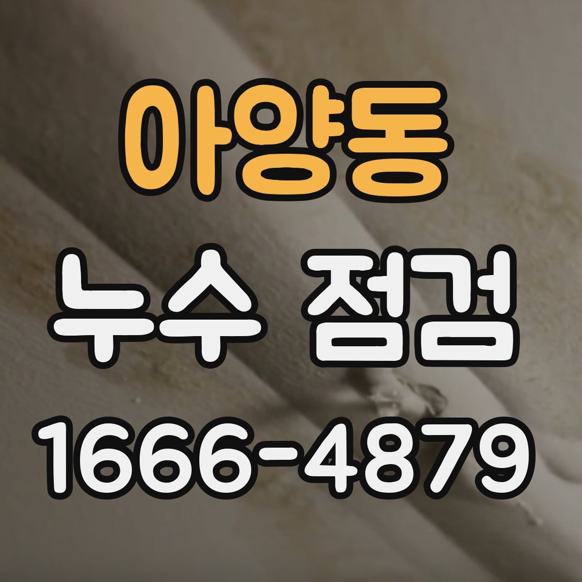 아양동 누수 점검