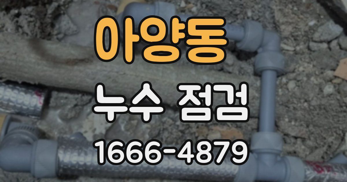 아양동 누수 점검