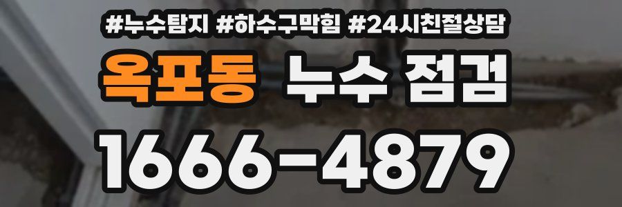 옥포동 누수 점검