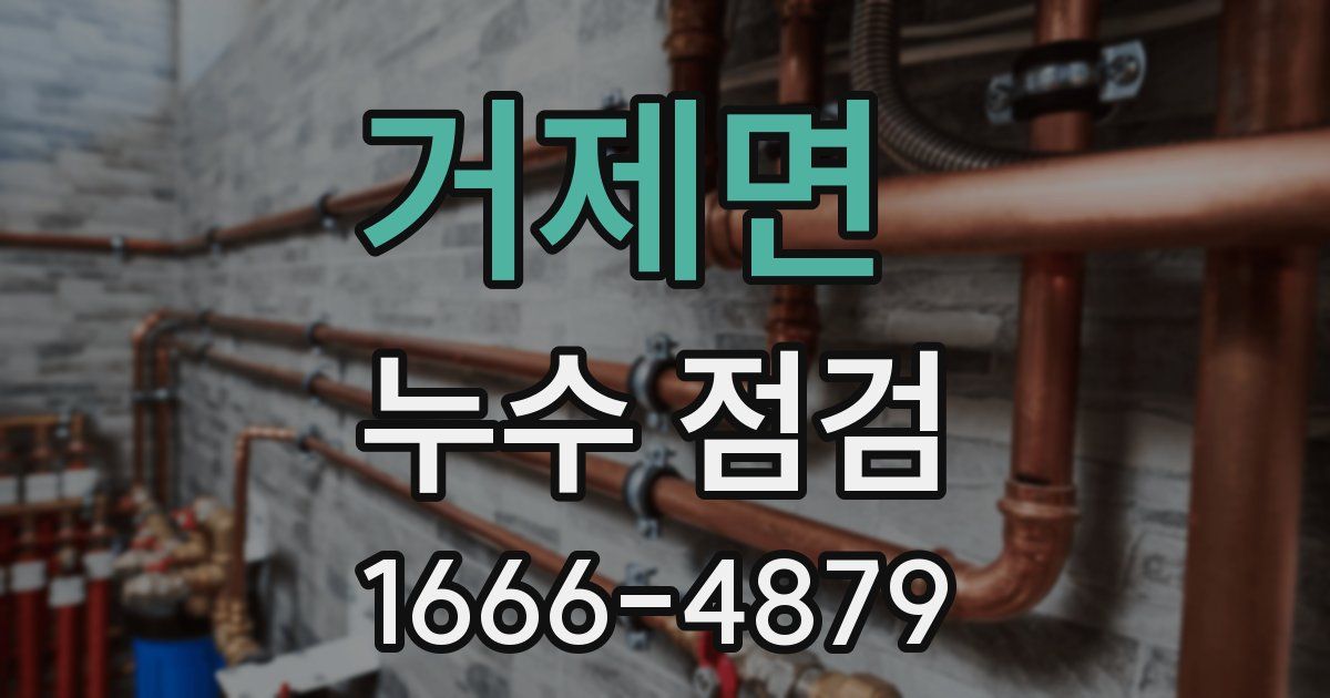 거제면 누수 점검