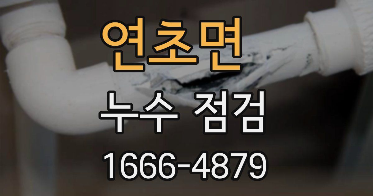연초면 누수 점검