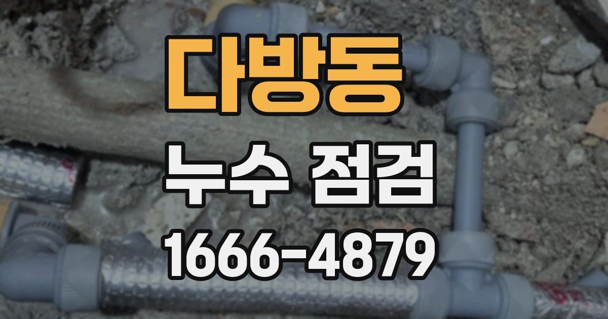 다방동 누수 점검