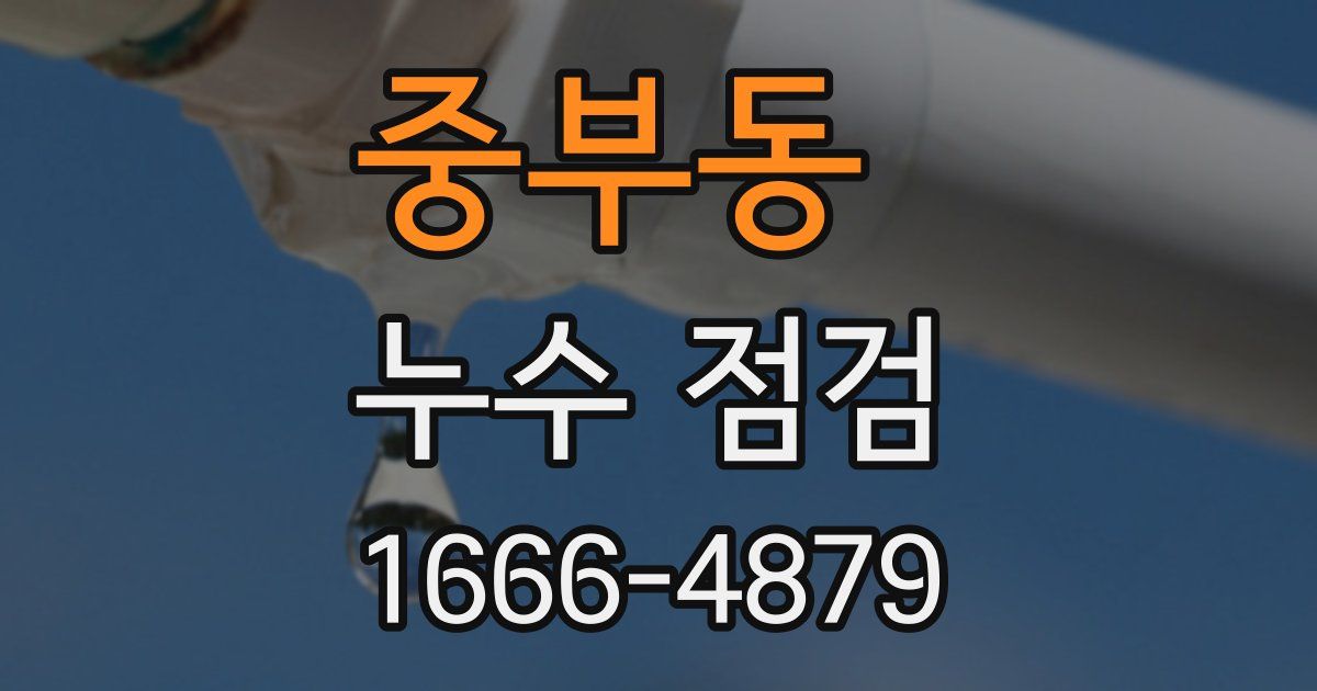 중부동 누수 점검