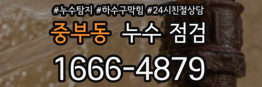 중부동 누수 점검