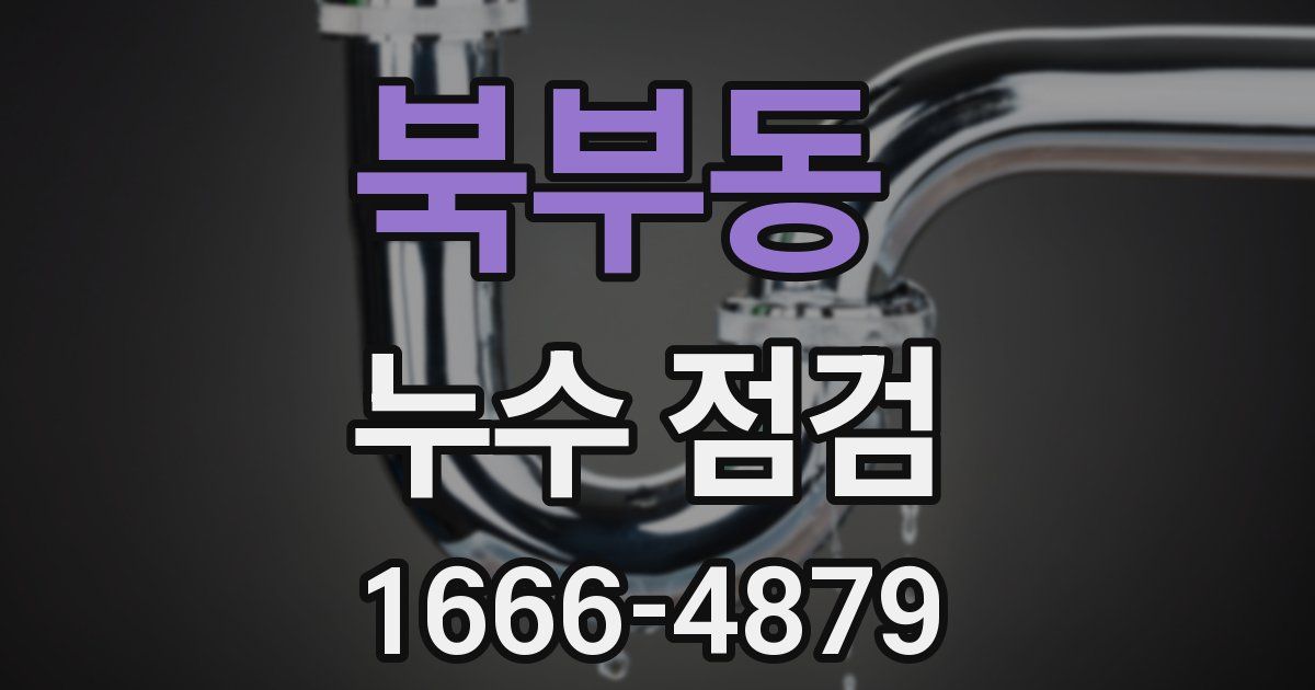 북부동 누수 점검