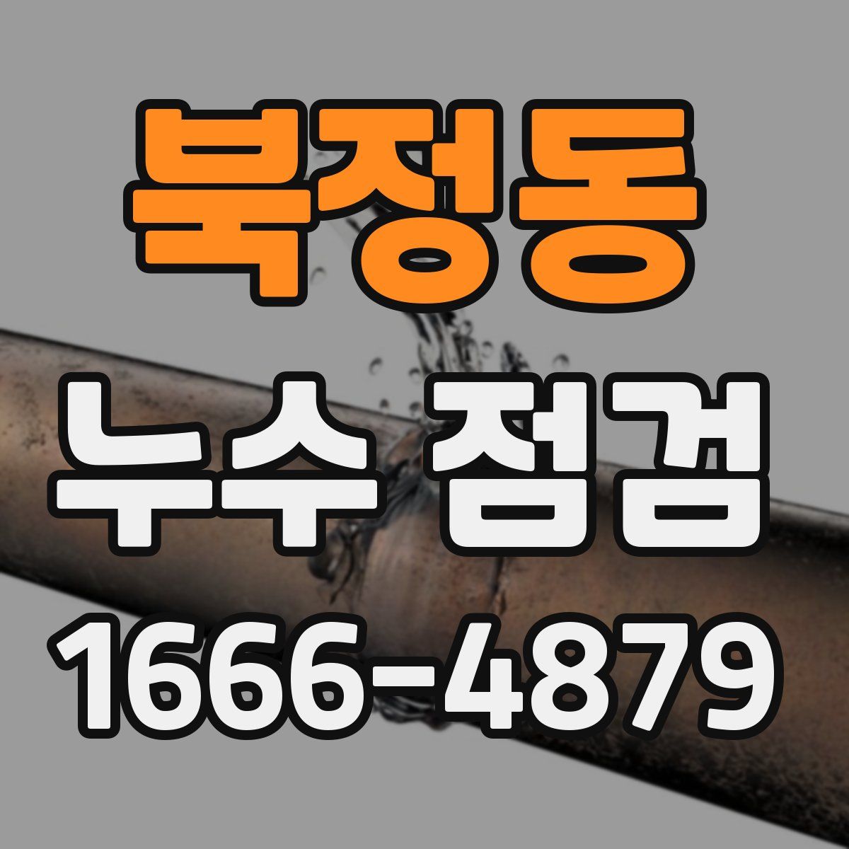 북정동 누수 점검