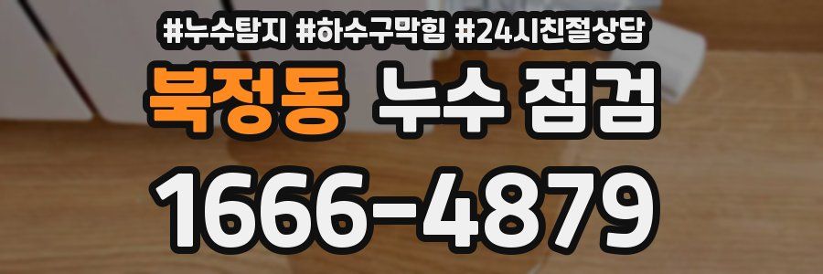 북정동 누수 점검