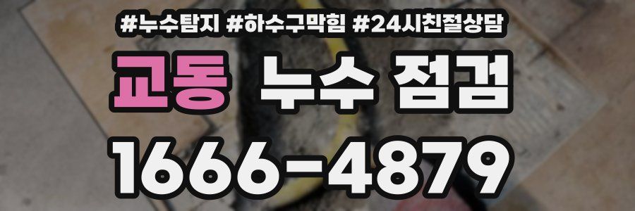 교동 누수 점검