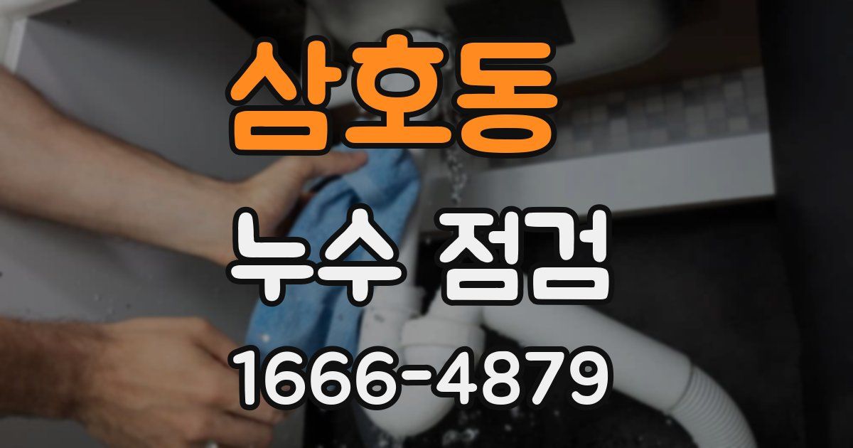 삼호동 누수 점검