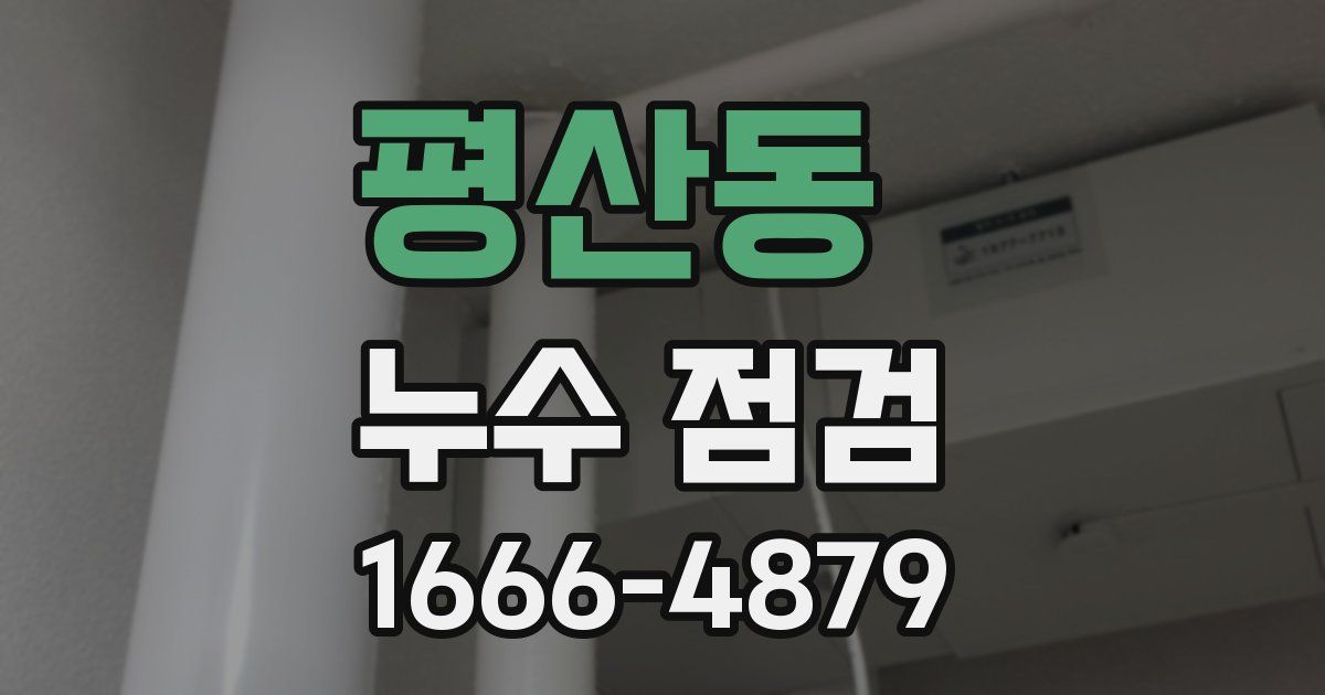 평산동 누수 점검