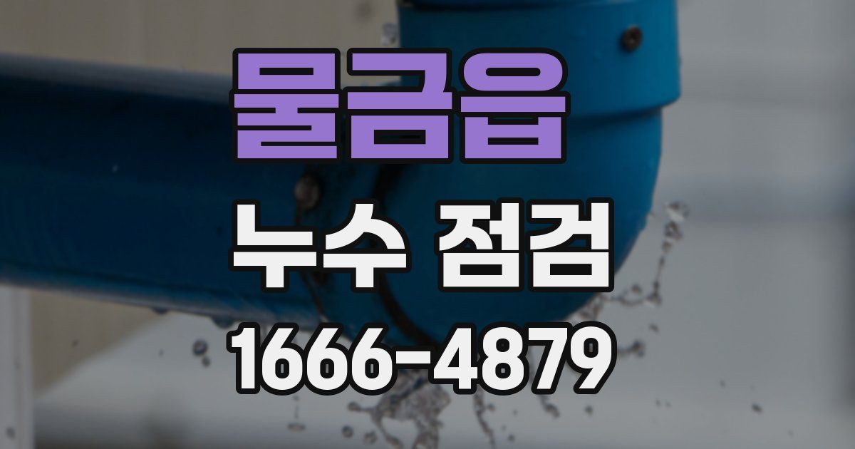 물금읍 누수 점검