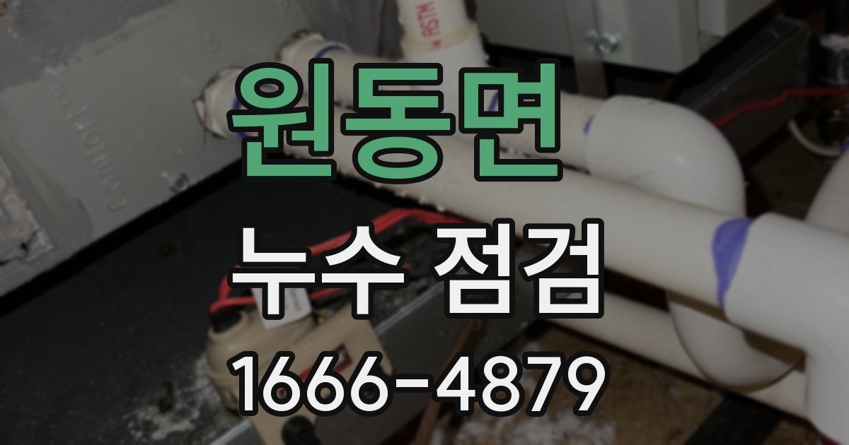 원동면 누수 점검