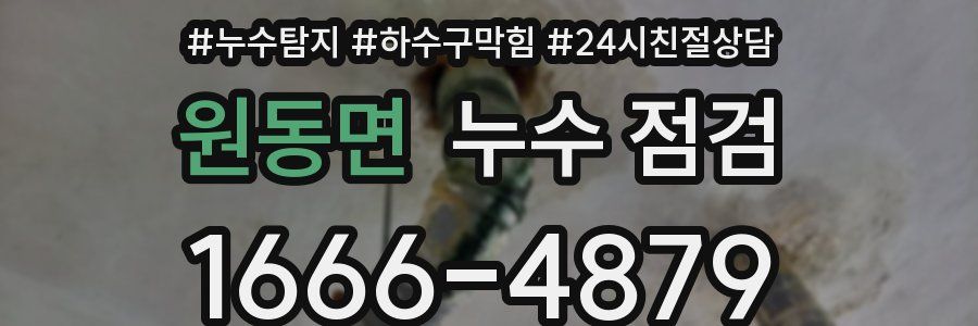 원동면 누수 점검