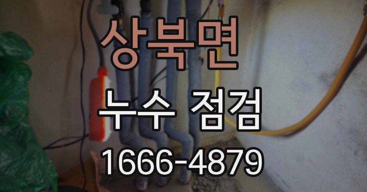 상북면 누수 점검