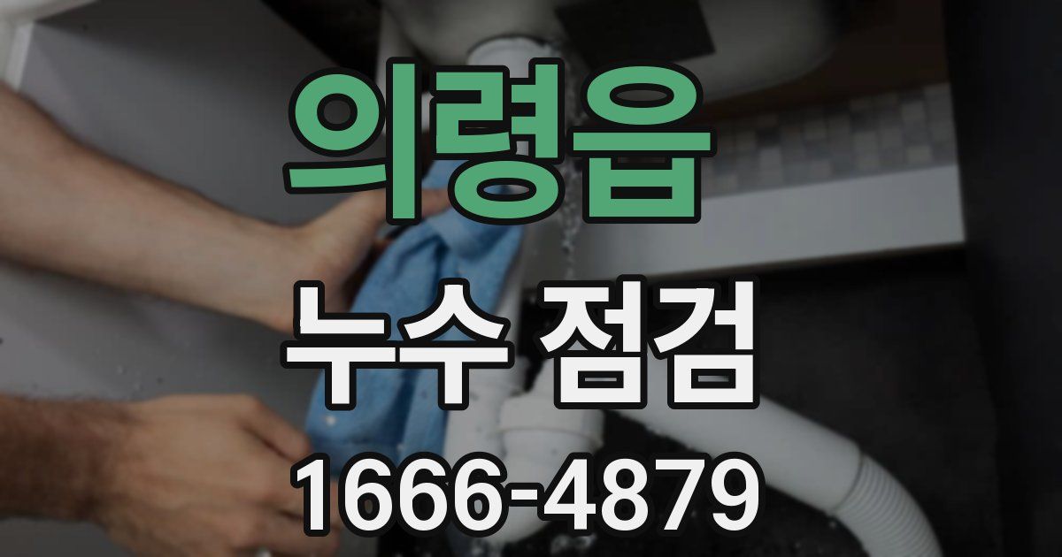 의령읍 누수 점검