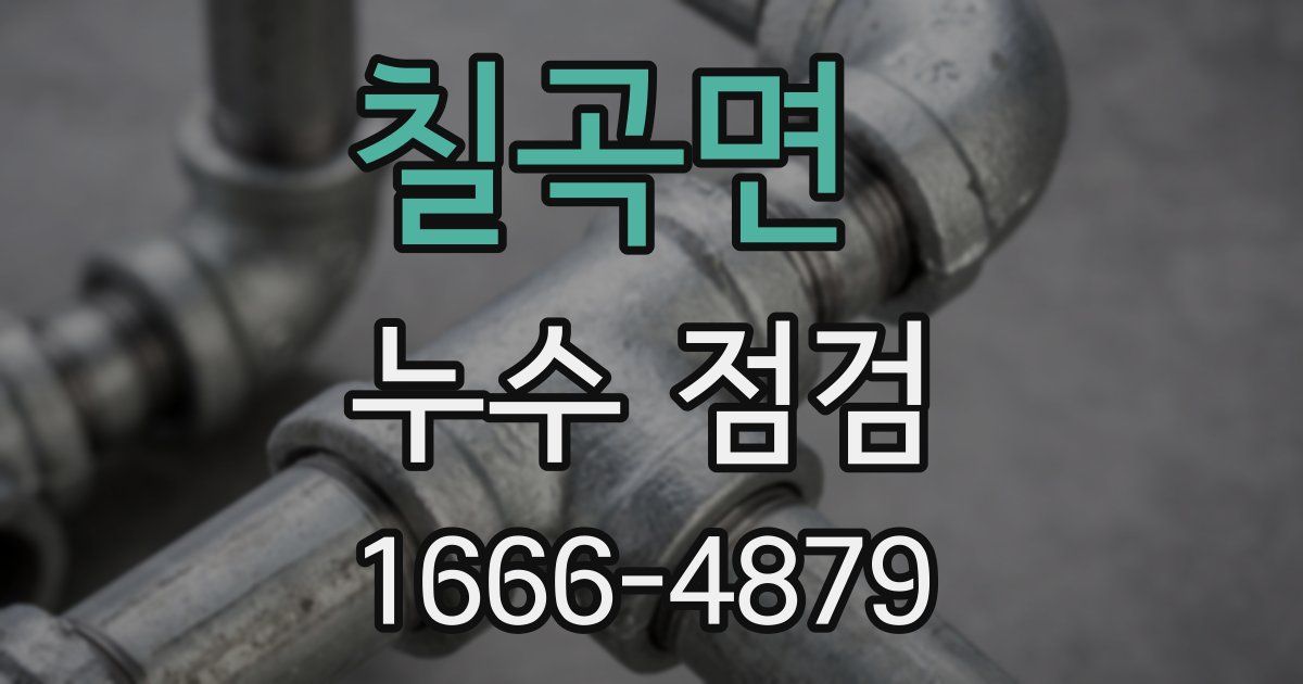 칠곡면 누수 점검