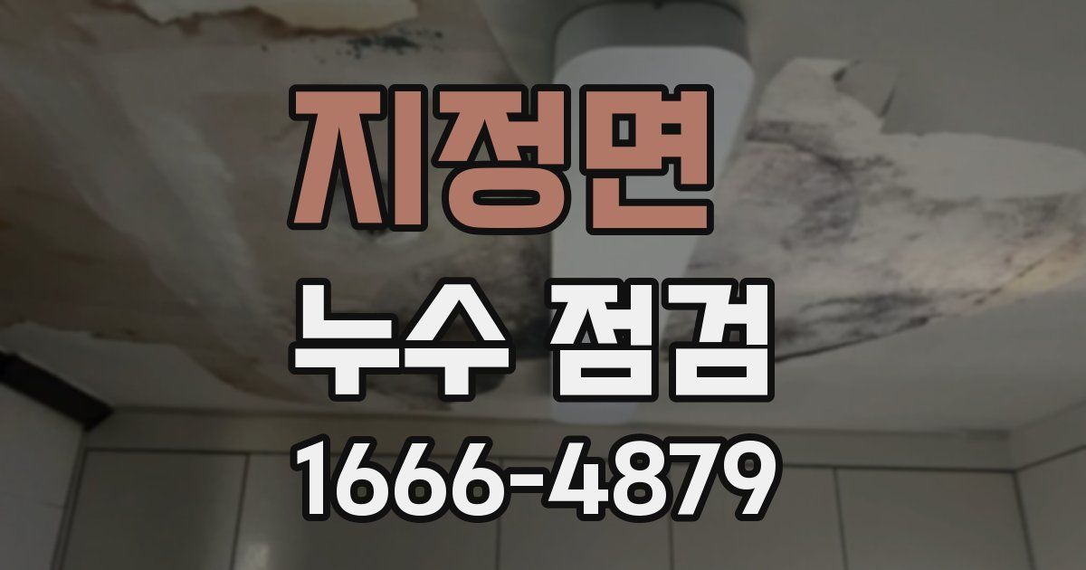 지정면 누수 점검
