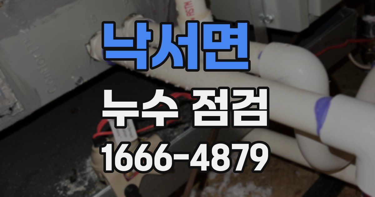 낙서면 누수 점검