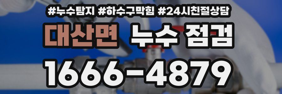 대산면 누수 점검
