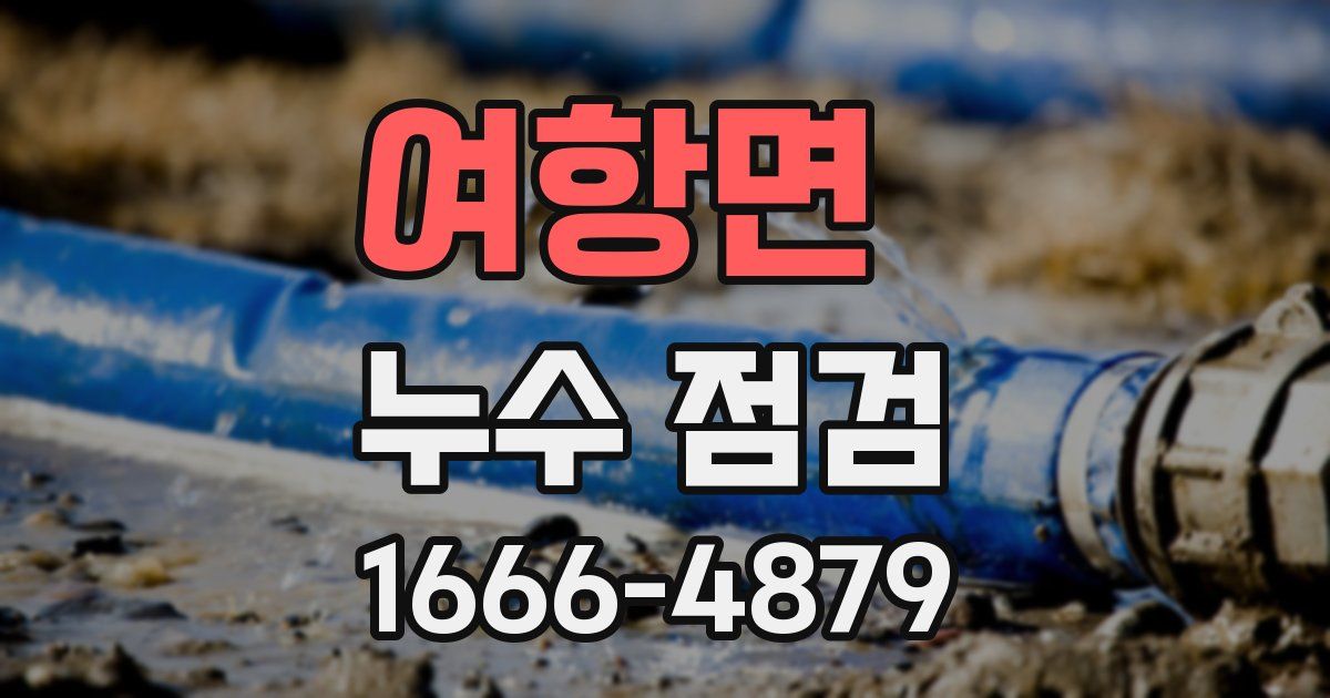 여항면 누수 점검