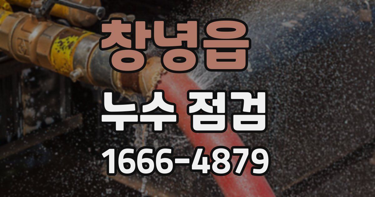 창녕읍 누수 점검