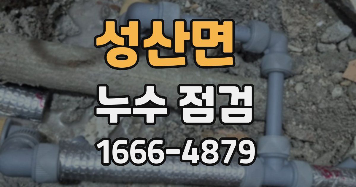 성산면 누수 점검