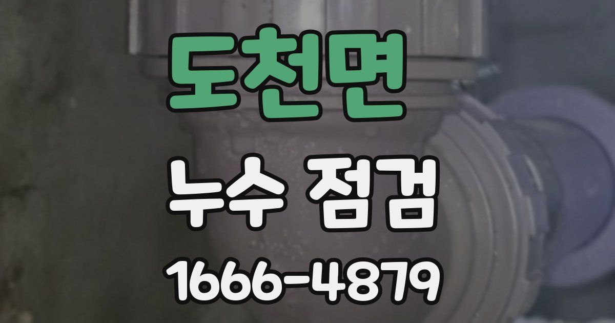 도천면 누수 점검