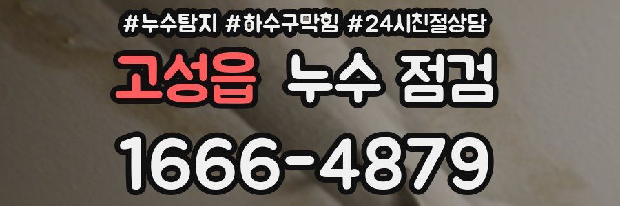 고성읍 누수 점검