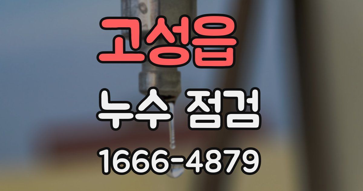 고성읍 누수 점검