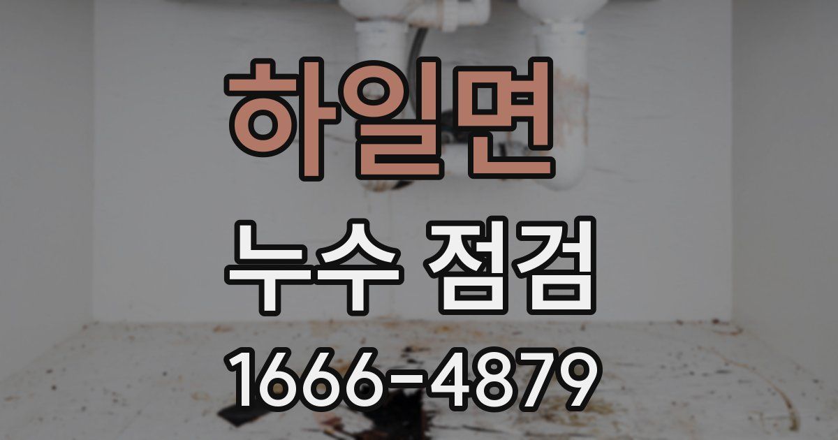 하일면 누수 점검