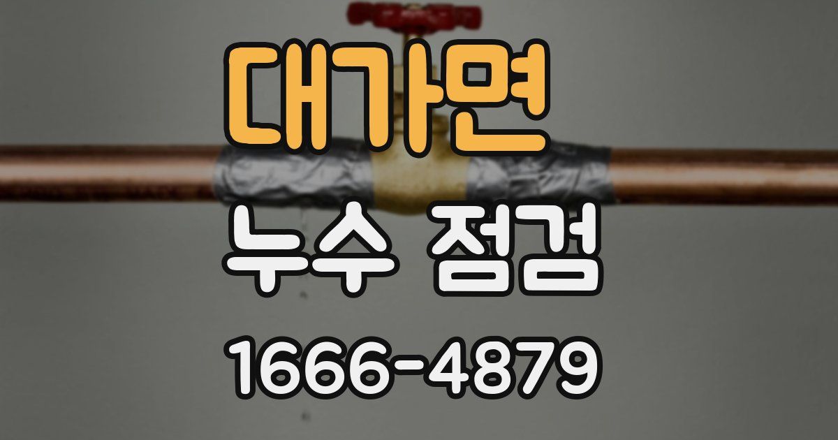 대가면 누수 점검
