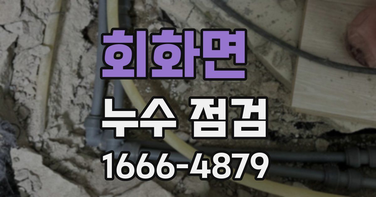 회화면 누수 점검