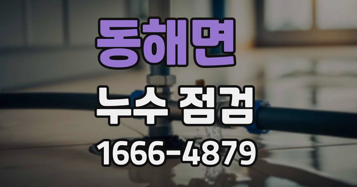 동해면 누수 점검