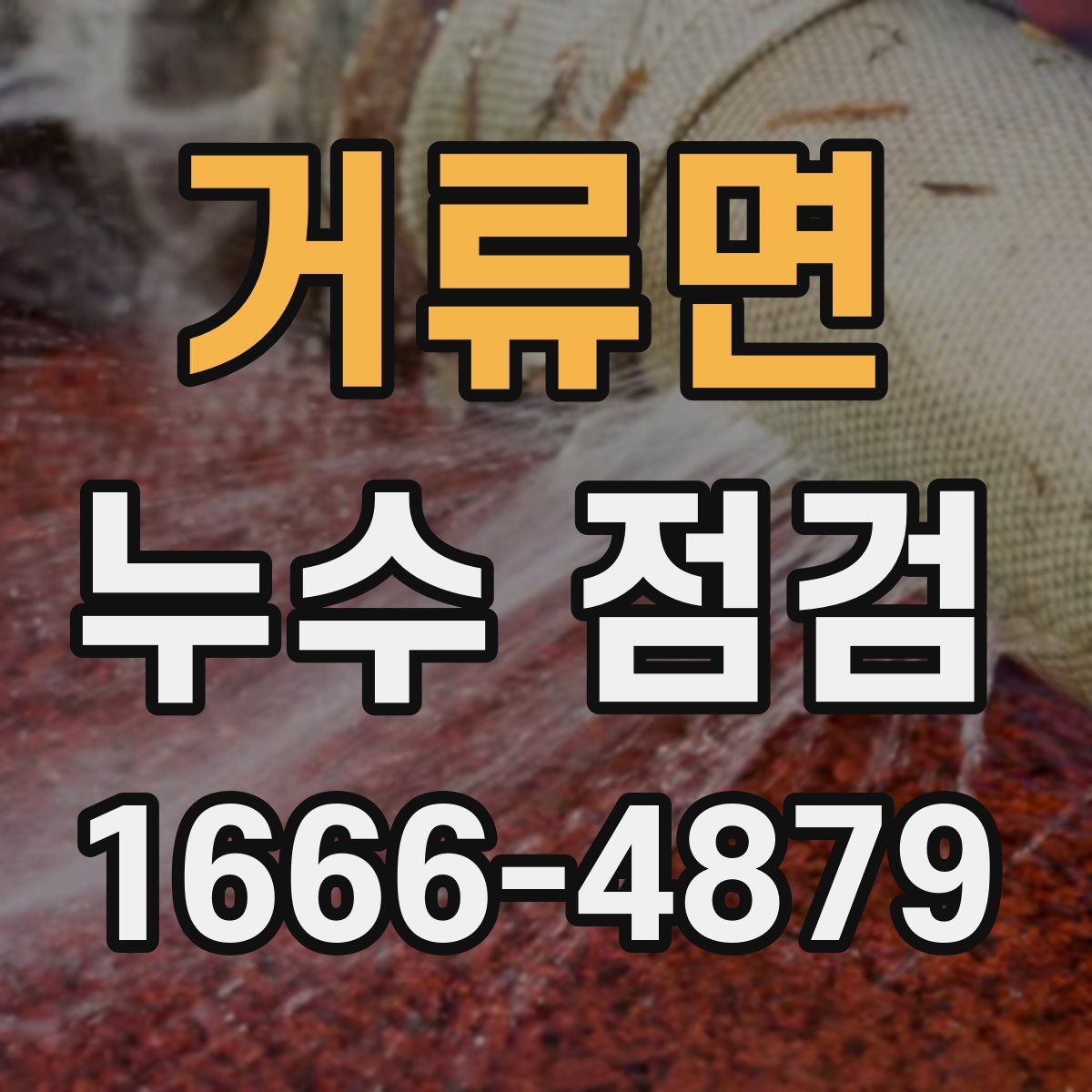 거류면 누수 점검