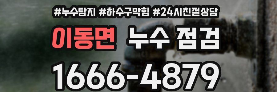 이동면 누수 점검