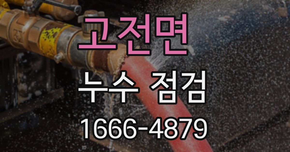 고전면 누수 점검