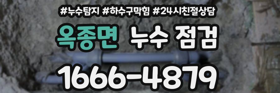 옥종면 누수 점검