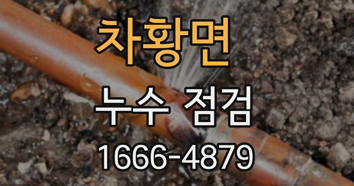 차황면 누수 점검