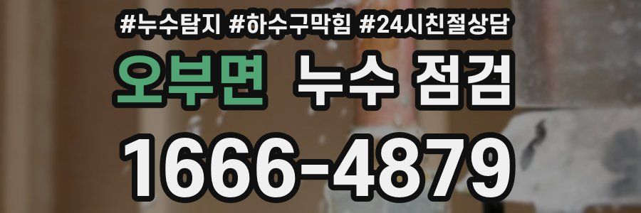 오부면 누수 점검