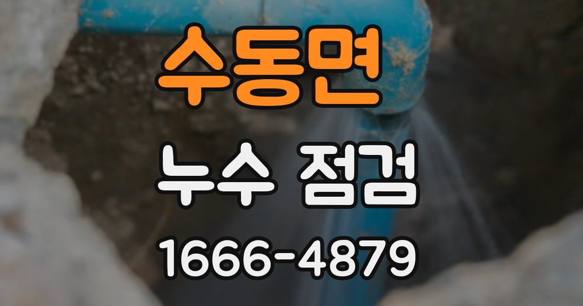 수동면 누수 점검