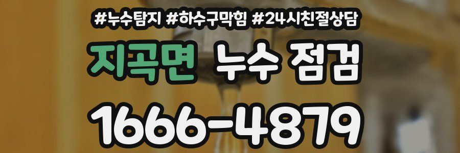 지곡면 누수 점검
