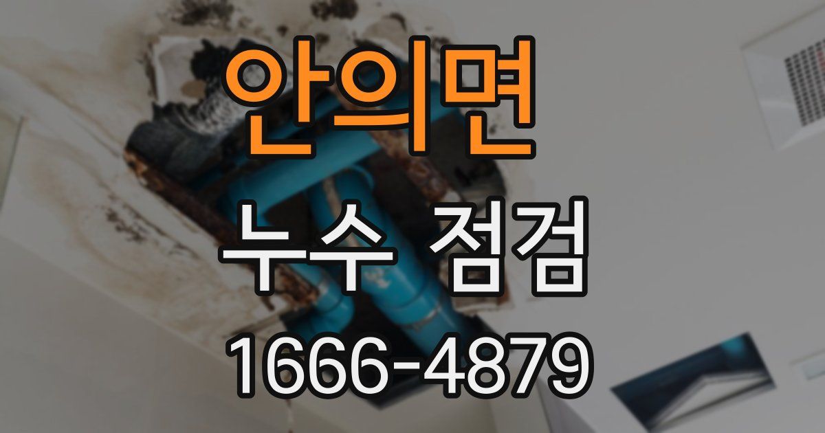 안의면 누수 점검