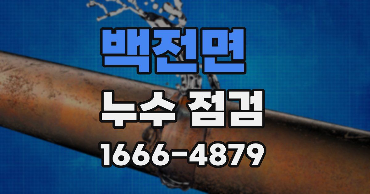 백전면 누수 점검