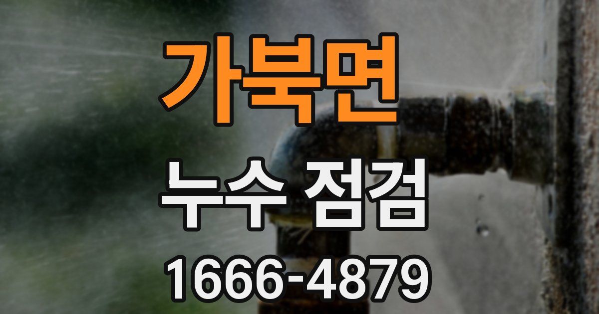 가북면 누수 점검