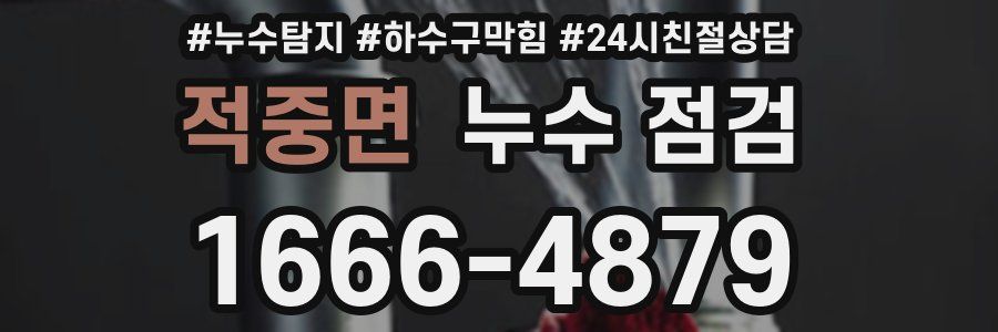 적중면 누수 점검